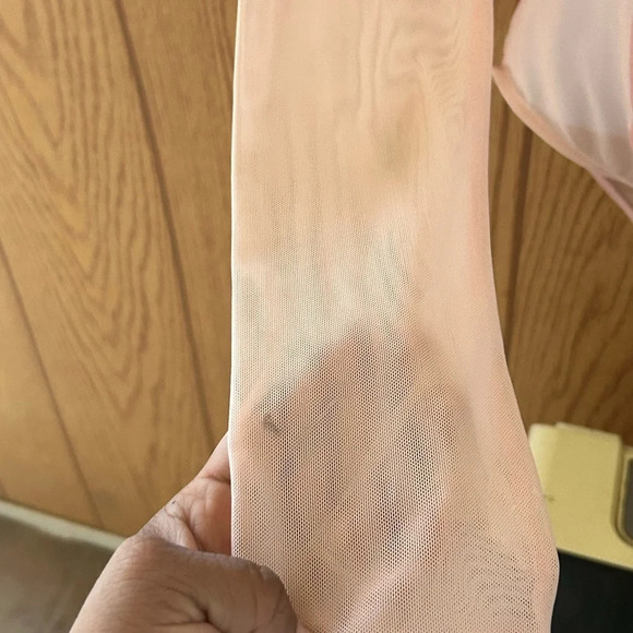 Zara Sheer Pink Flamingo Mesh Bodysuit size small - Picture 5 of 7